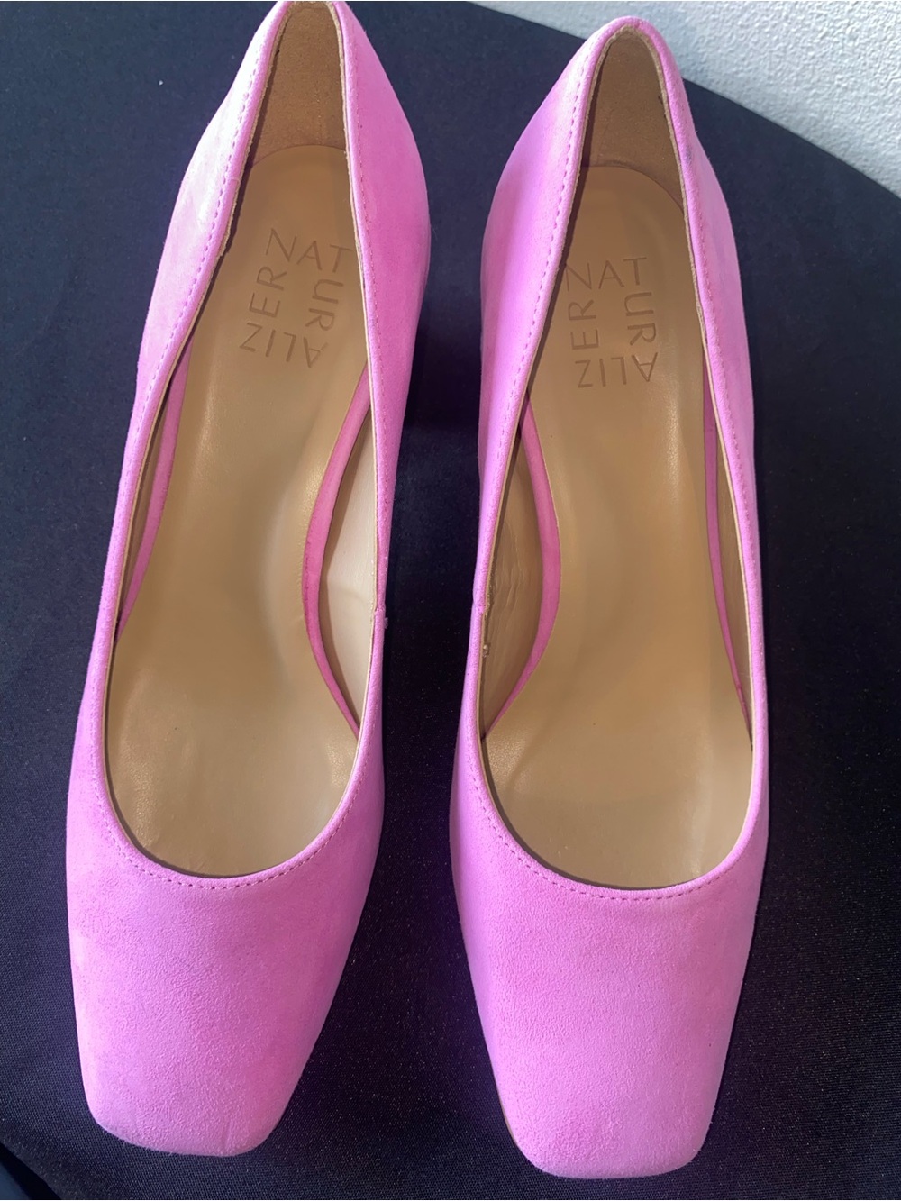 Naturalizer Real Suede Block Heel Pumps - Picture 4 of 5